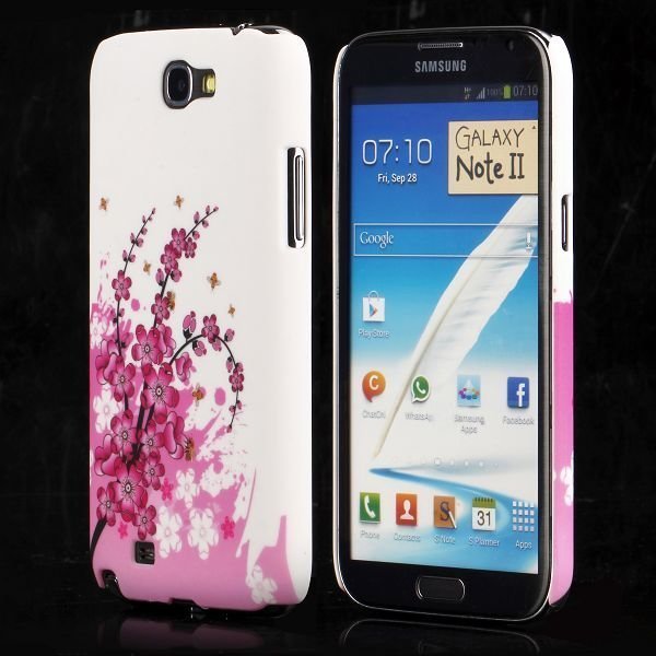 Valentine Pinkki Kukkakimppu Samsung Galaxy Note 2 Suojakuori