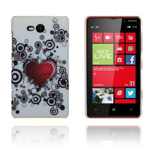 Valentine Punainen Sydän Nokia Lumia 820 Suojakuori