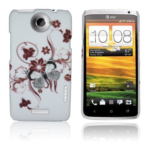 Valentine Ruskeat Spiraali Kukat Htc One X Suojakuori