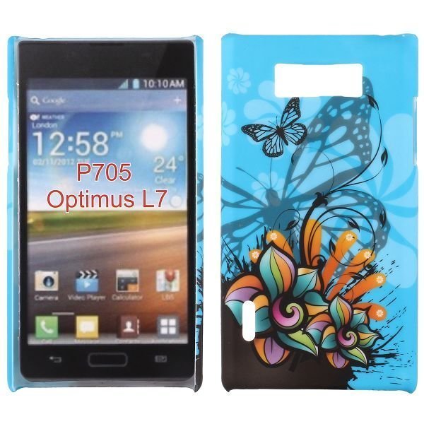 Valentine Sininen Perhonen Lg Optimus L7 Suojakuori