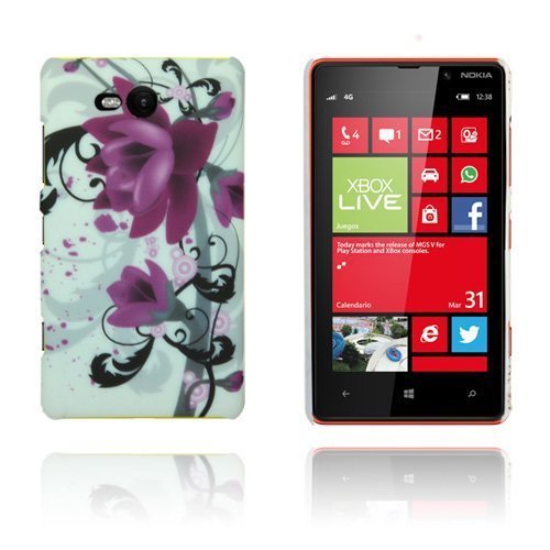 Valentine Violetti Kukka Nokia Lumia 820 Suojakuori