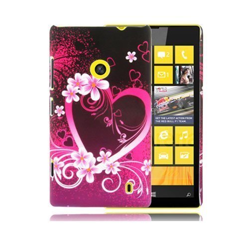 Valentine Violetti Sydän Nokia Lumia 520 Suojakuori