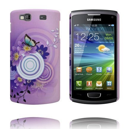 Valentine Violetti Taivas Valkoinen Ympyrä Samsung Wave 3 Suojakuori