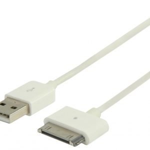 Valueline Ipad / Iphone / Ipod Apple 30-Napainen Usb 2.0 A Uros-Uros Synkronointi- Ja Latauskaapeli Valkoinen 2