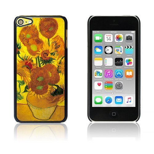 Van Gogh Öljymaalaus Kova Muovikuori Ipod Touch 6 Kaksitoista Auringonkukkaa Vaasissa