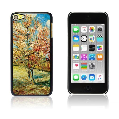 Van Gogh Öljymaalaus Kova Muovikuori Ipod Touch 6 Kukkiva Persikkapuu