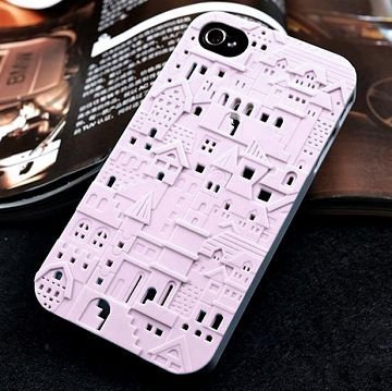 Vanhakaupunki Vaaleanpunainen Iphone 4 / Iphone 4s Suojakuori