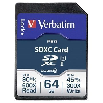 Verbatim Pro 600X SDXC Muistikortti 64Gt