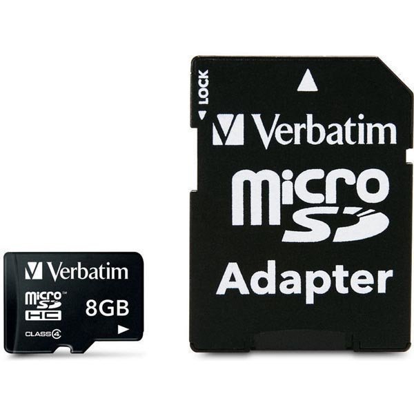 Verbatim SD8GB class4 micro sovittimella
