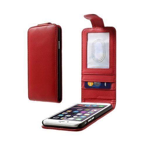Vertical Punainen Iphone 6 Nahkakotelo