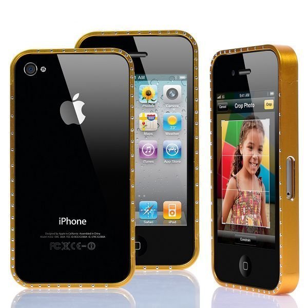 Victoria Diamonds Kulta Bling Iphone 4 / 4s Alumiininen Suojakehys