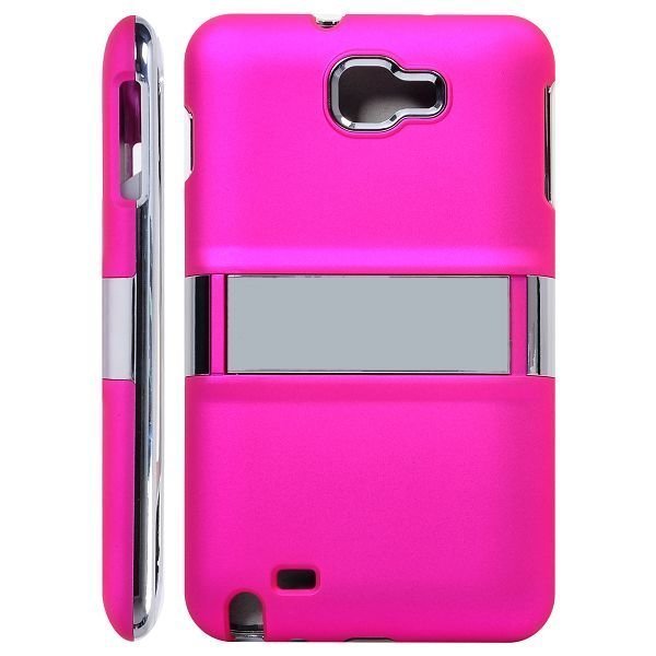 Värit & Kromi Standi Kuuma Pinkki Samsung Galaxy Note Suojakuori