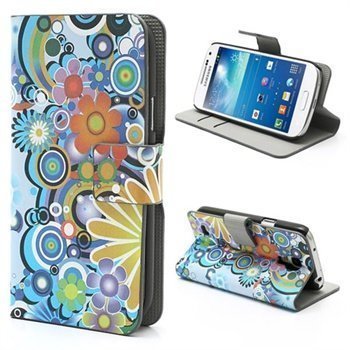 Wallet Nahkakotelo Samsung Galaxy S4 Mini I9190 I9192 I9195 Valkoinen / Keltainen / Sininen / Vihreä