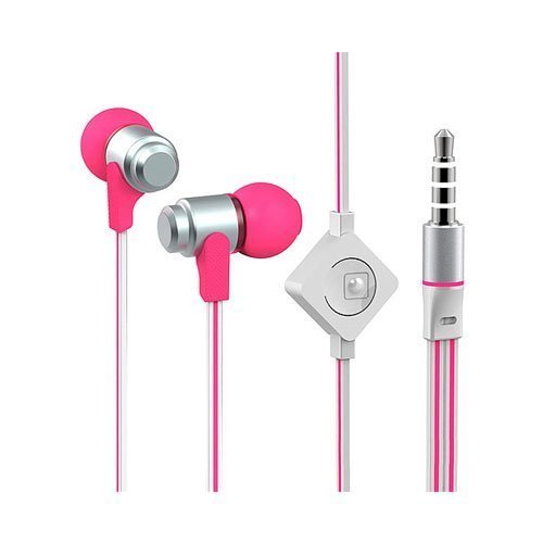 Wallytech Whf-116 Pinkki / Silver Nappikuulokkeet Mikrofonilla