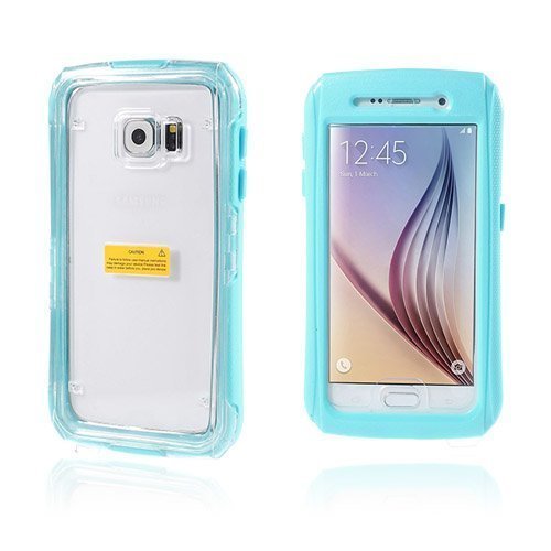 Water Samsung Galaxy S6 Vedenkestävä Suojakuori Vaalea Sininen