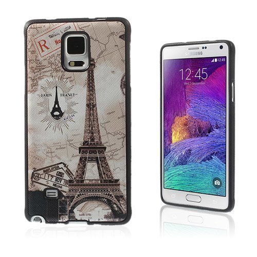 Westergaard Eiffel-Torni & Kartta Samsung Galaxy Note 4 Suojakuori