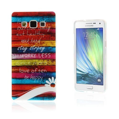 Westergaard Samsung Galaxy A5 Suojakuori Värikkäät Raidat Ja Teksti