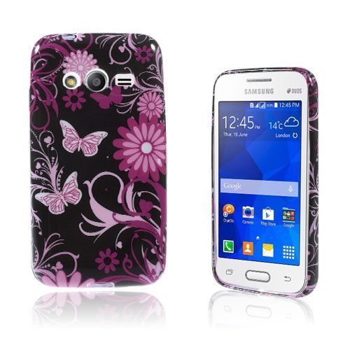 Westergaard Samsung Galaxy Ace Nxt Suojakuori Mustat Perhoset Ja Kukat