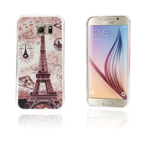 Westergaard Samsung Galaxy S6 Suojakuori Eiffel Torni Ja Maailmankartta