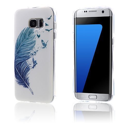 Westergaard Samsung Galaxy S7 Edge Ilmatyyny Tpu Kuori Sininen Sulka