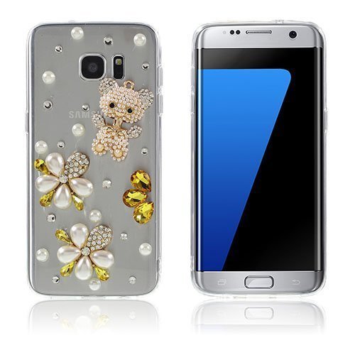 Westergaard Samsung Galaxy S7 Edge Tekojalokivi Kuori Karhu Ja Kukka