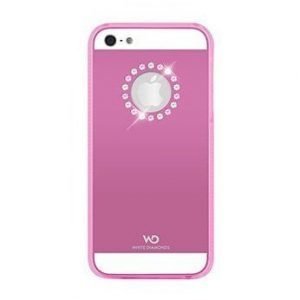 White Diamonds Metal Flower for iPhone 5 Pink