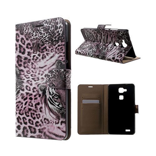 Wildlife Huawei Ascend Mate7 Suojakotelo Violetti Leopardi