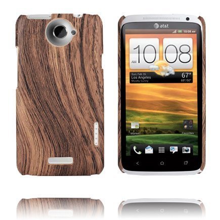 Woody Ruskea Htc One X Suojakuori