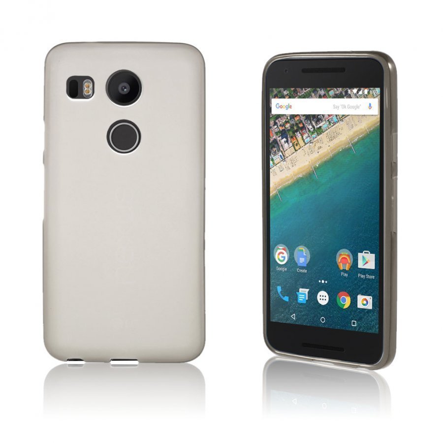 Wulff Google Nexus 5x Matta Joustava Muovikuori Harmaa