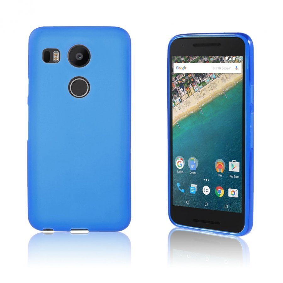 Wulff Google Nexus 5x Matta Joustava Muovikuori Sininen