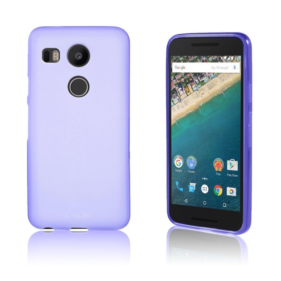 Wulff Google Nexus 5x Matta Joustava Muovikuori Violetti