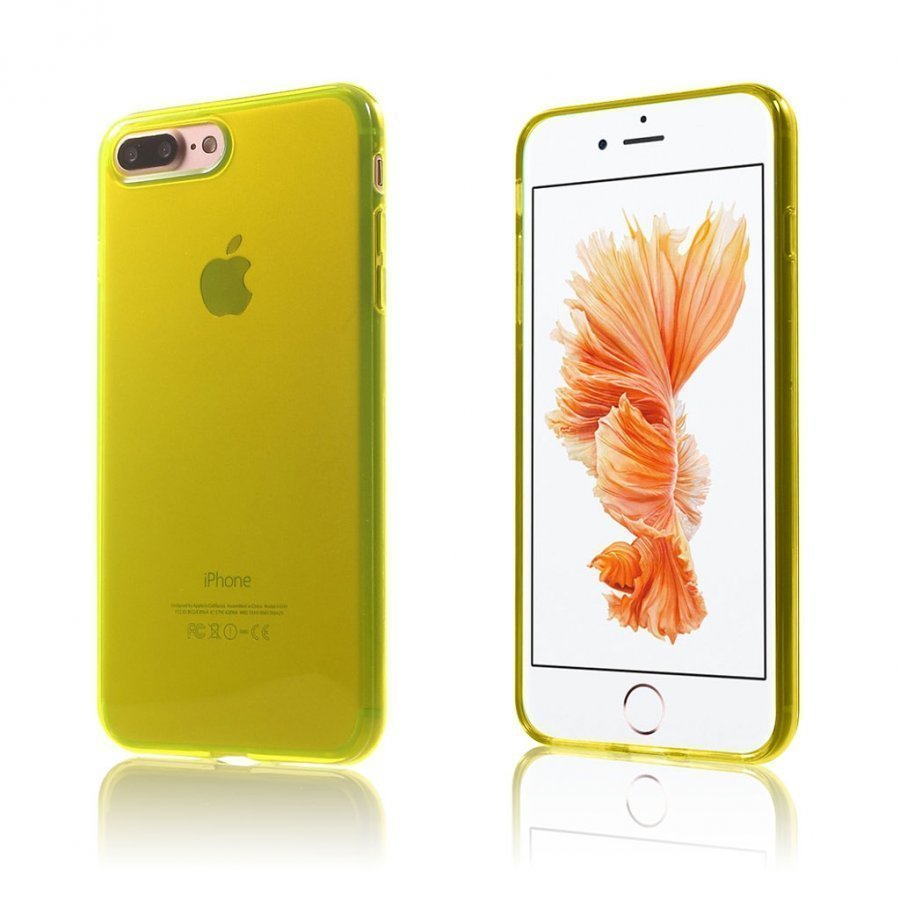 Wulff Iphone 7 Plus Joustava Kiiltävä Kuori Keltainen