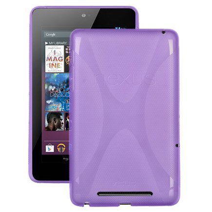 X Fighter Läpikuultava Violetti Asus Google Nexus 7 Silikonikuori