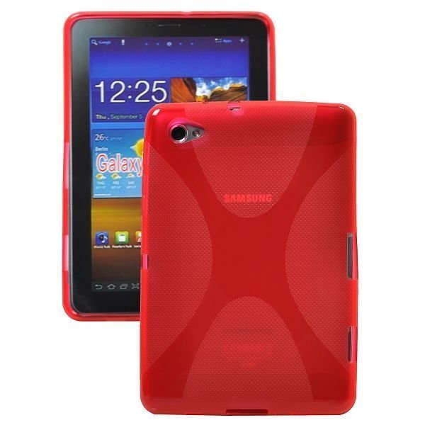 X-Fighter Punainen Samsung Galaxy Tab 7.7 Silikonikuori