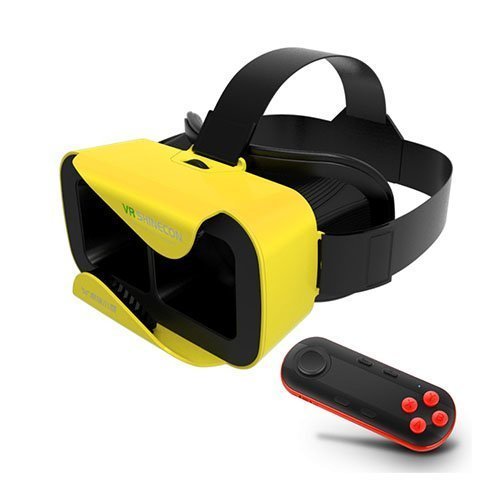 Xiaocang 3d Vr Lasit Kypärällä + Musta Bluetooth Kaukosäädin Keltainen