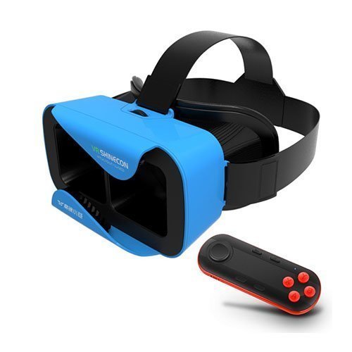 Xiaocang 3d Vr Lasit Kypärällä + Musta Bluetooth Kaukosäädin Sininen