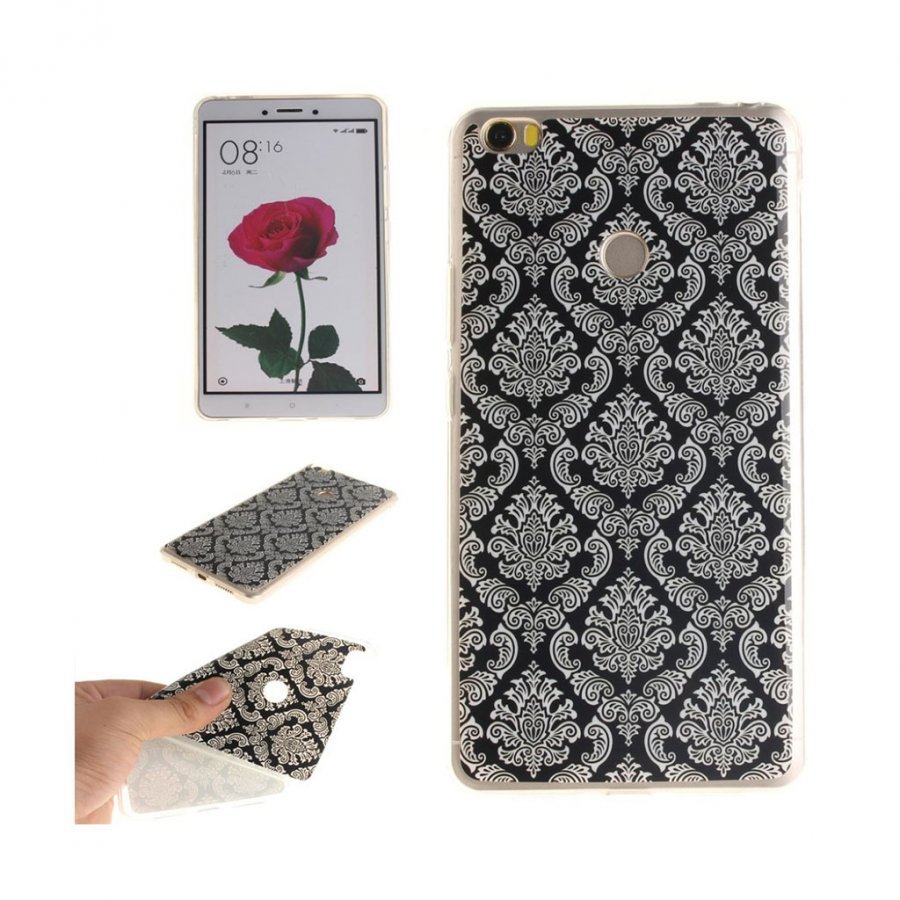 Xiaomi Mi Max Pehmeä Joustava Muovikuori Damask Kukat