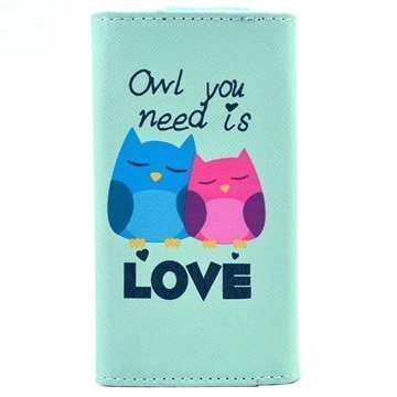 Yleiskäyttöinen Tyylikäs Lompakkokotelo XL Owl You Need Is Love