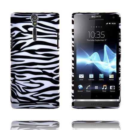 Zebra Fashion Musta & Valkoinen Sony Xperia S Silikonikuori