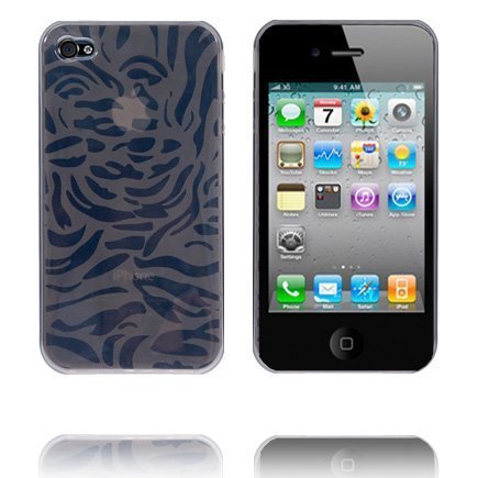 Zebra I4 Musta Iphone 4 Silikonikuori