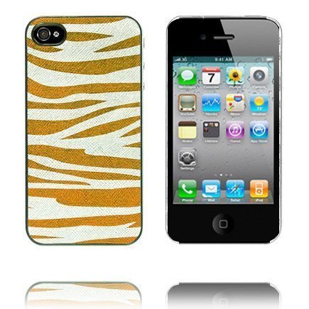 Zebra Läpikuultava Reunus Kulta Iphone 4 Suojakuori