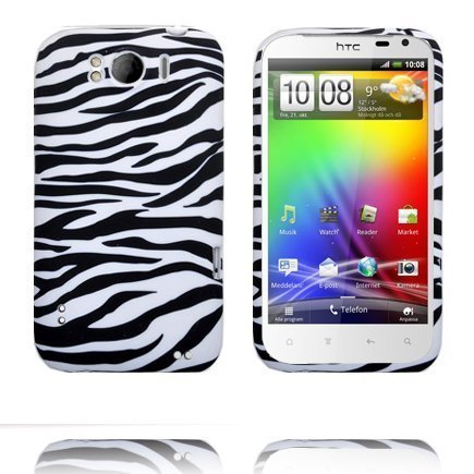 Zebra Valkoinen Htc Sensation Xl Silikonikuori