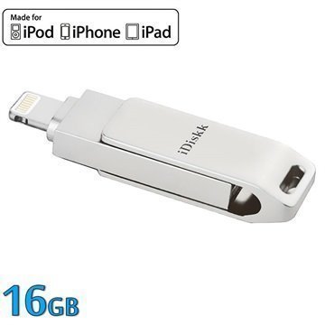 iDiskk 16Gt Lightning / USB 2.0 Muistitikku iPhone iPad iPod