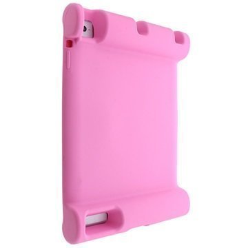 iPad 2 iPad 3 iPad 4 Easy Hold Silikoni Kotelo Vaaleanpunainen