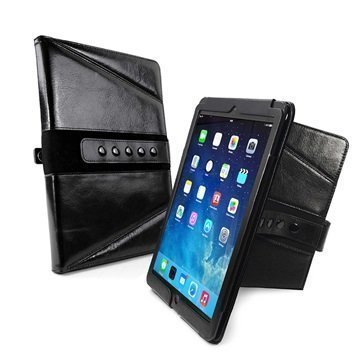 iPad Pro 9.7 Tuff-luv Tri-Axis Vintage Genuine Leather Case Black