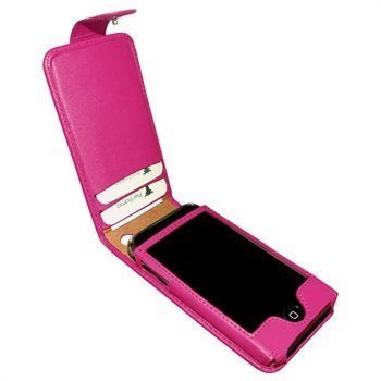 iPhone 3G / 3GS Piel Frama Classic Snap Nahkakotelo Fuchsia Verenpunainen