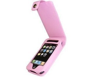 iPhone 3G 3GS iGadgitz Nahkainen Läppäkotelo Pinkki