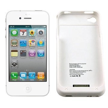 iPhone 4 / 4S Akkukotelo Valkoinen