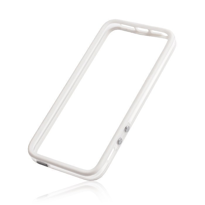 iPhone 4 / 4S Bumper suoja valkoinen / läpinäkyvä