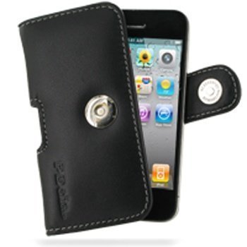 iPhone 4 / 4S PDair Leather Case 3BIPP4P01 Musta